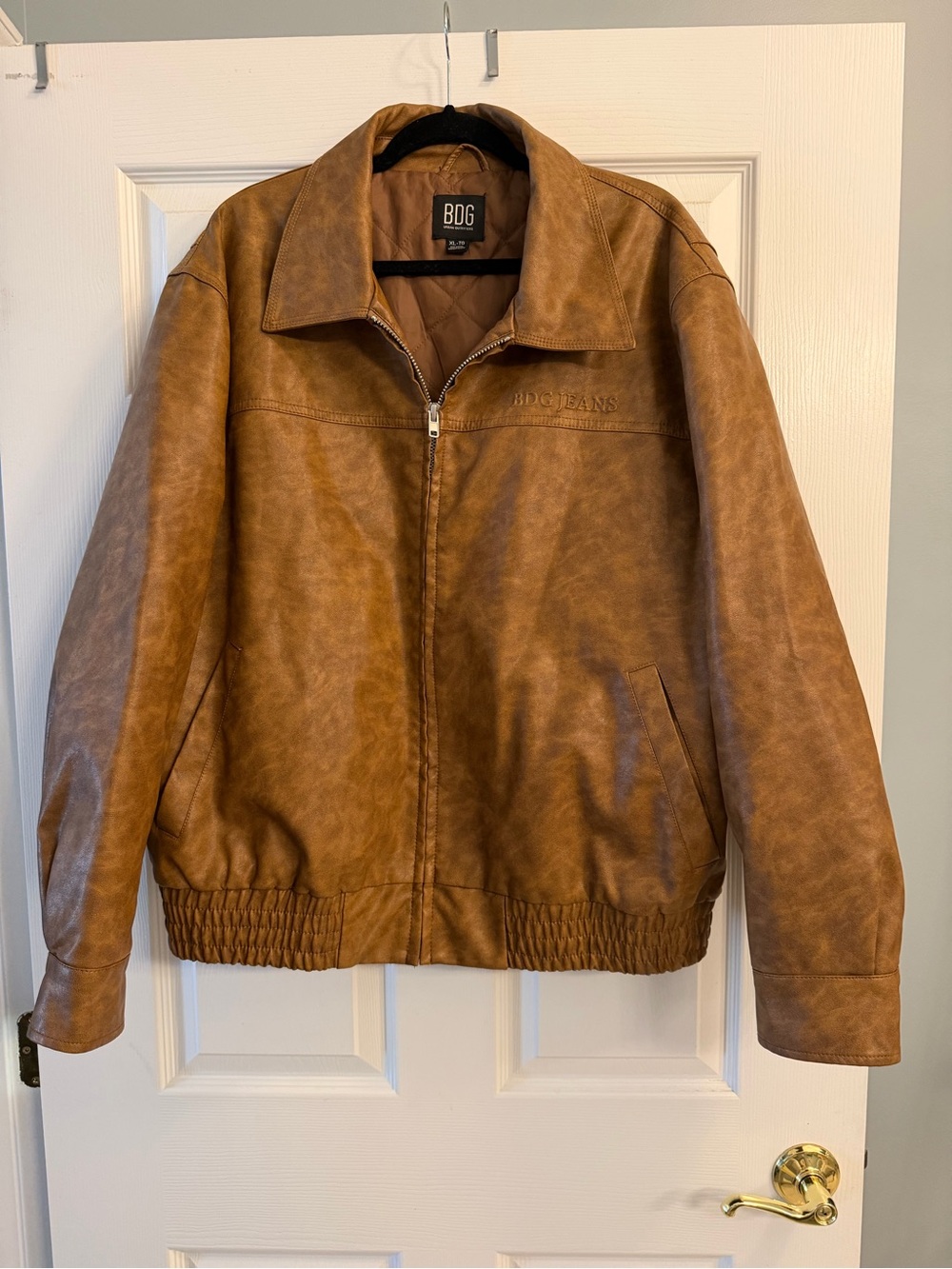 BDG Sean Faux Leather Harrington Jacket